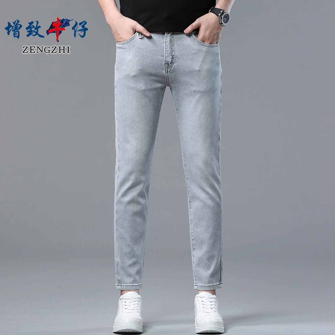 ZENGZHI/增致牛仔Z09夏季爆款修身百搭潮流休闲男士九分牛仔裤