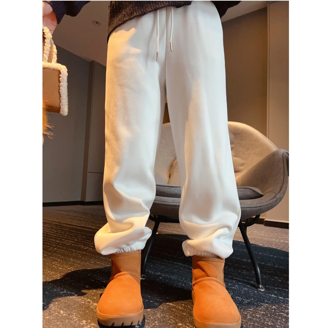 七彩冬季休闲卫裤 束脚休闲裤 糖果色百搭运动裤