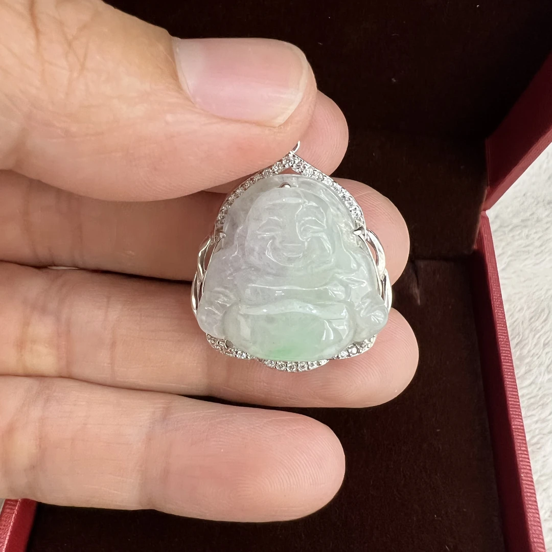 天然翡翠吊坠翡翠佛公