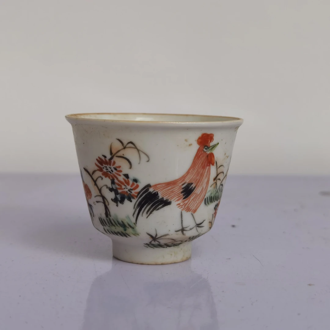 清晚期 粉彩“大吉”图杯