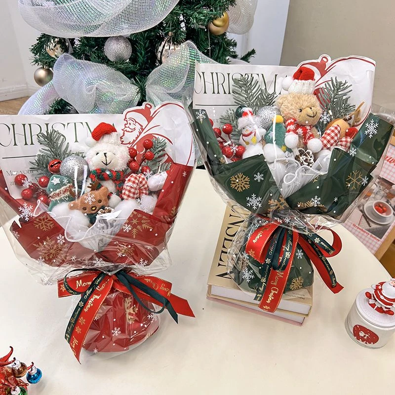 圣诞节礼物花束卡通玩偶花束公仔送女朋友女生闺蜜平安夜创意礼品