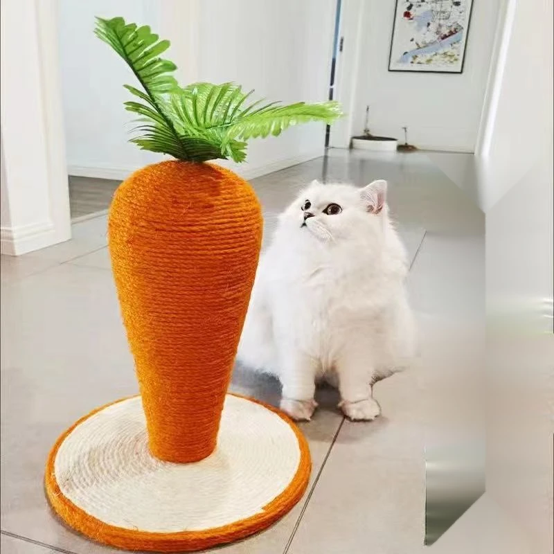网红加厚简易胡萝卜猫抓板剑麻猫抓猫咪玩具挠痒耐磨创意宠物玩具