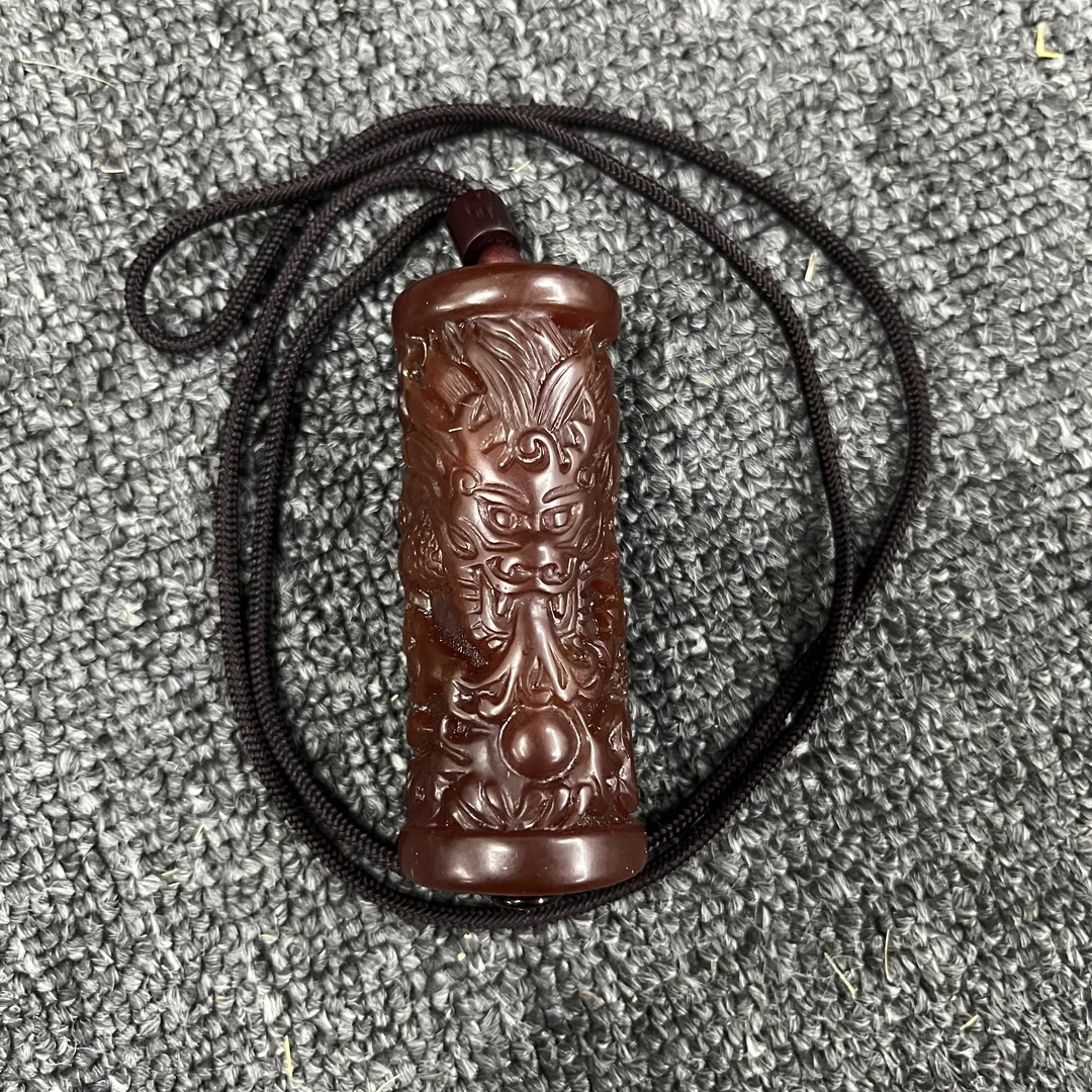 3566-----龙涎龙柱摆件