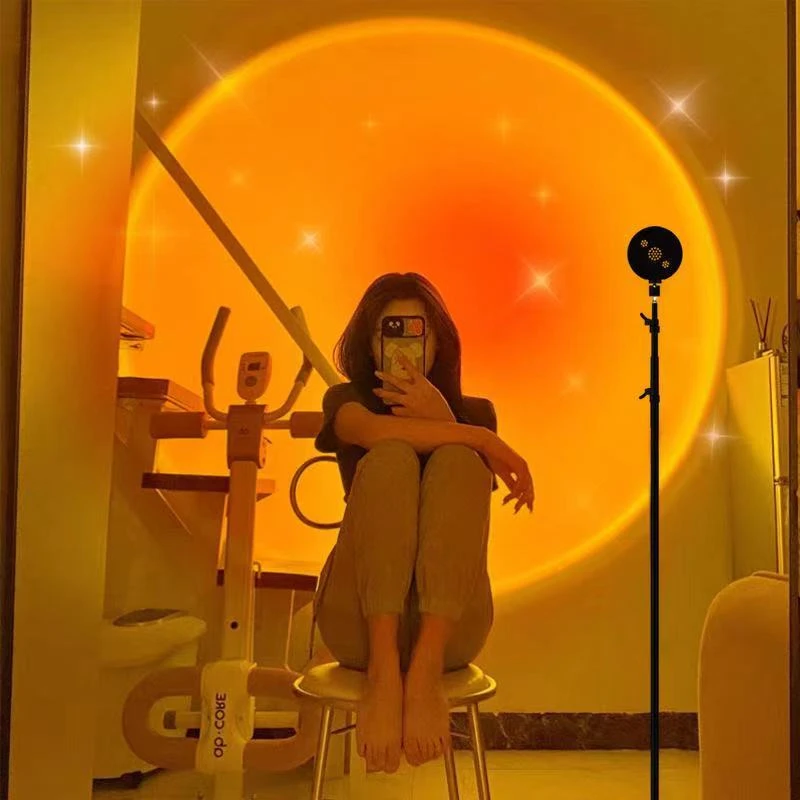 【遥控换色】落日灯网红夕阳灯落地台灯氛围灯拍照投影日不落灯