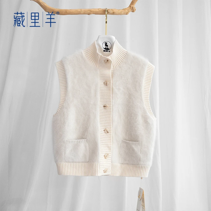 藏里羊【北美小动物毛毛】“雪中精灵”设计款外套背心马甲M1093