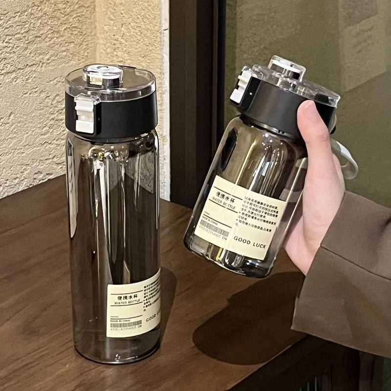 办公简约泡茶水杯女生小众大容量运动杯子学生新款便携咖啡杯男士