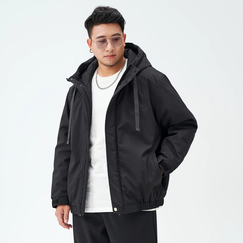 《清》 半墨大码男装短款棉服连帽三防棉衣外套宽松MDMD227862