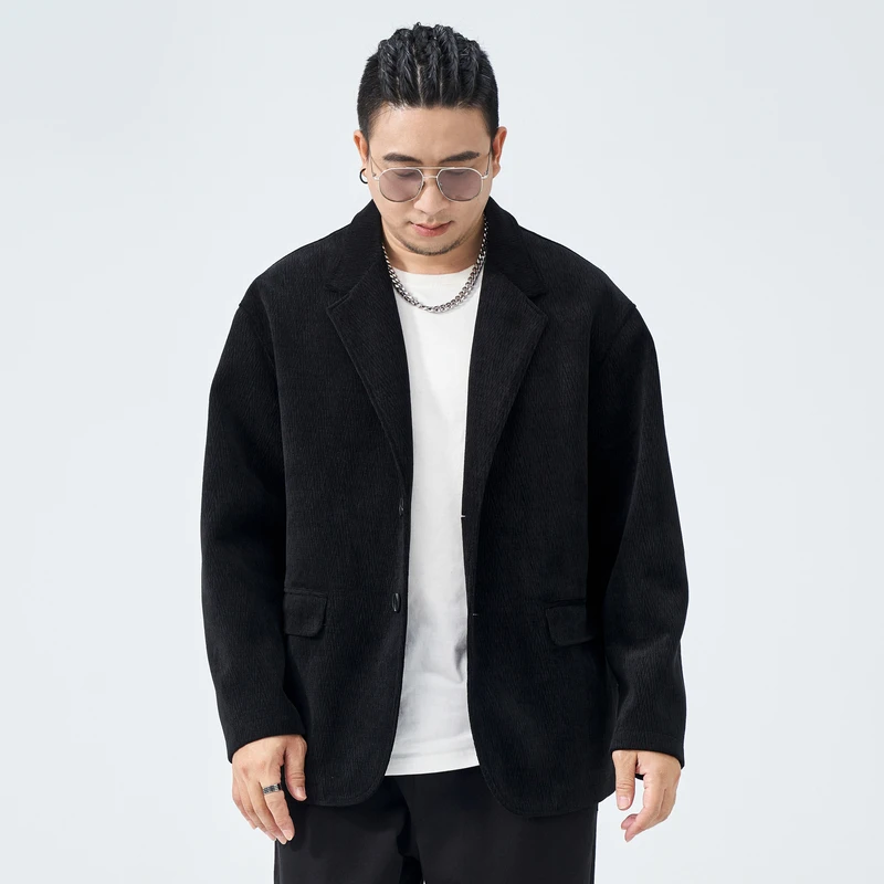 半墨大码男装休闲西服男士宽松大号胖子翻领小西装外套MWTQ236795