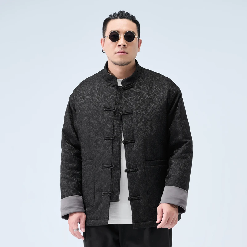 半墨【捡漏】大码男装中国风男士立领棉服胖子宽松新中式棉衣0179