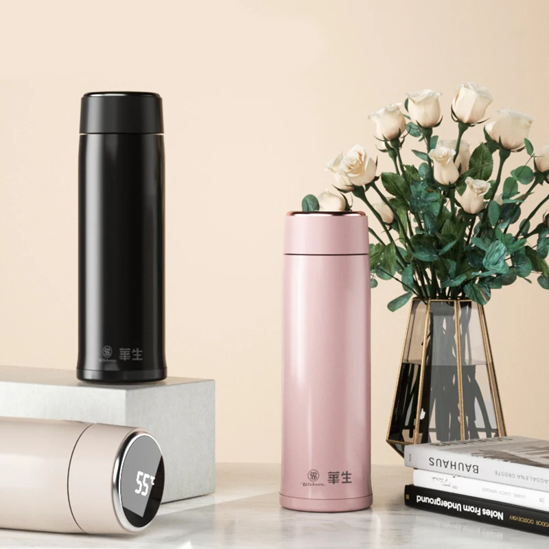 华生茶水分离智能保温杯男学生316不锈钢水杯女便携高档泡茶杯子