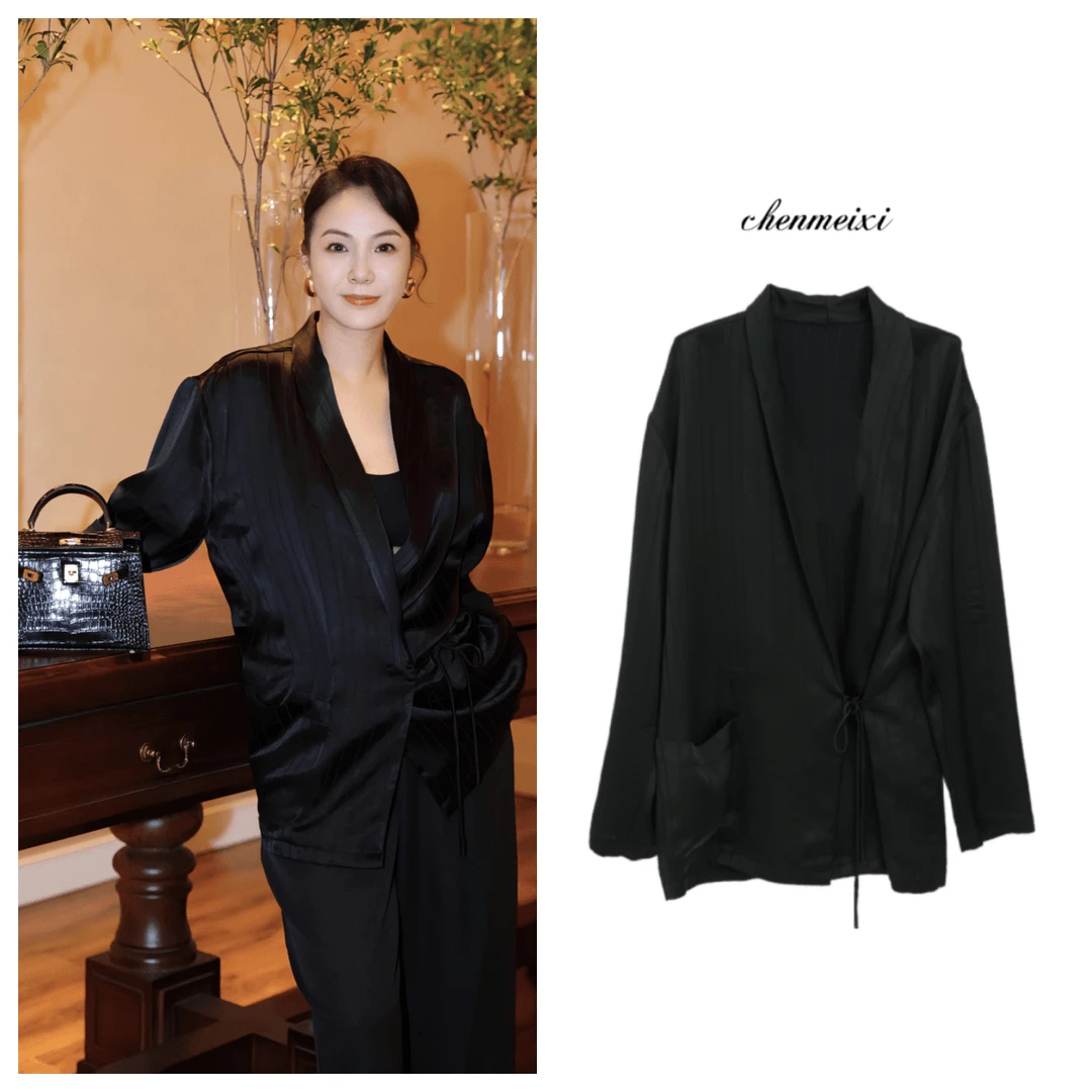 陈美羲【高定】醋酸条纹衬衣