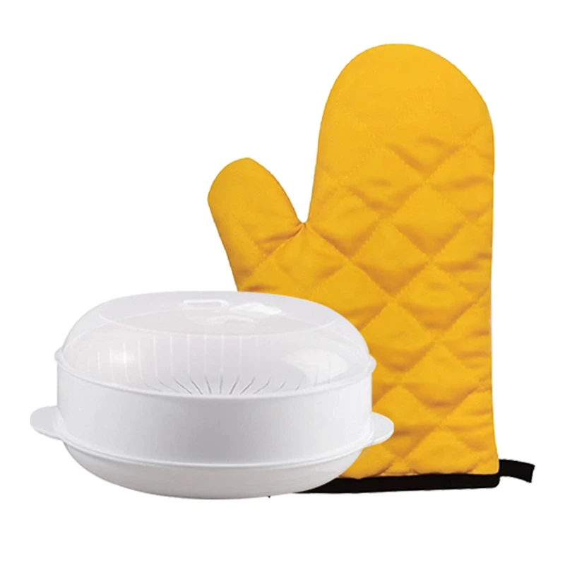 美的微波礼包（手套*1、蒸盘*1）家用【黄蓝两款随机发货】