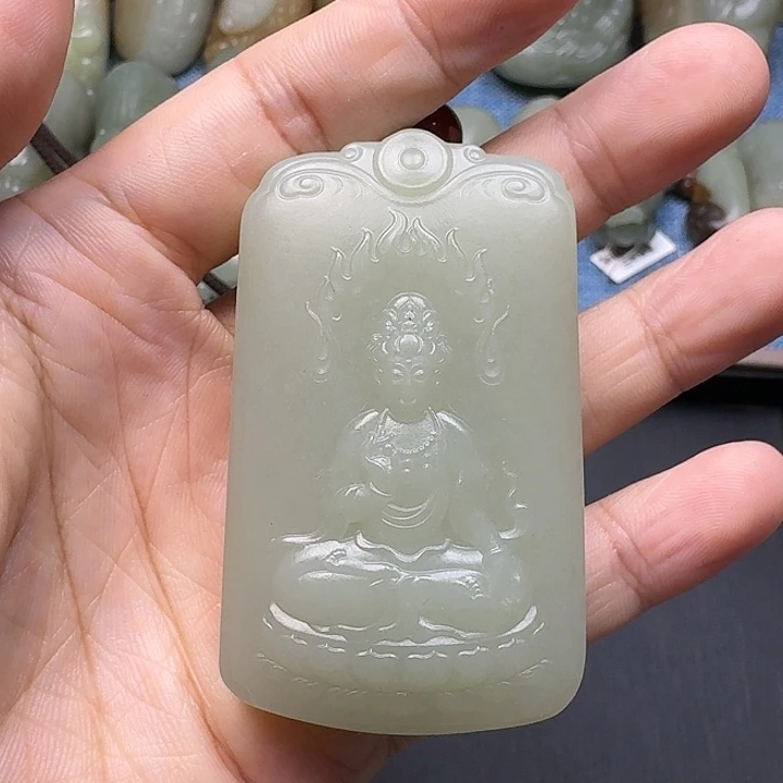 和田玉吊坠(不含链)未镶嵌