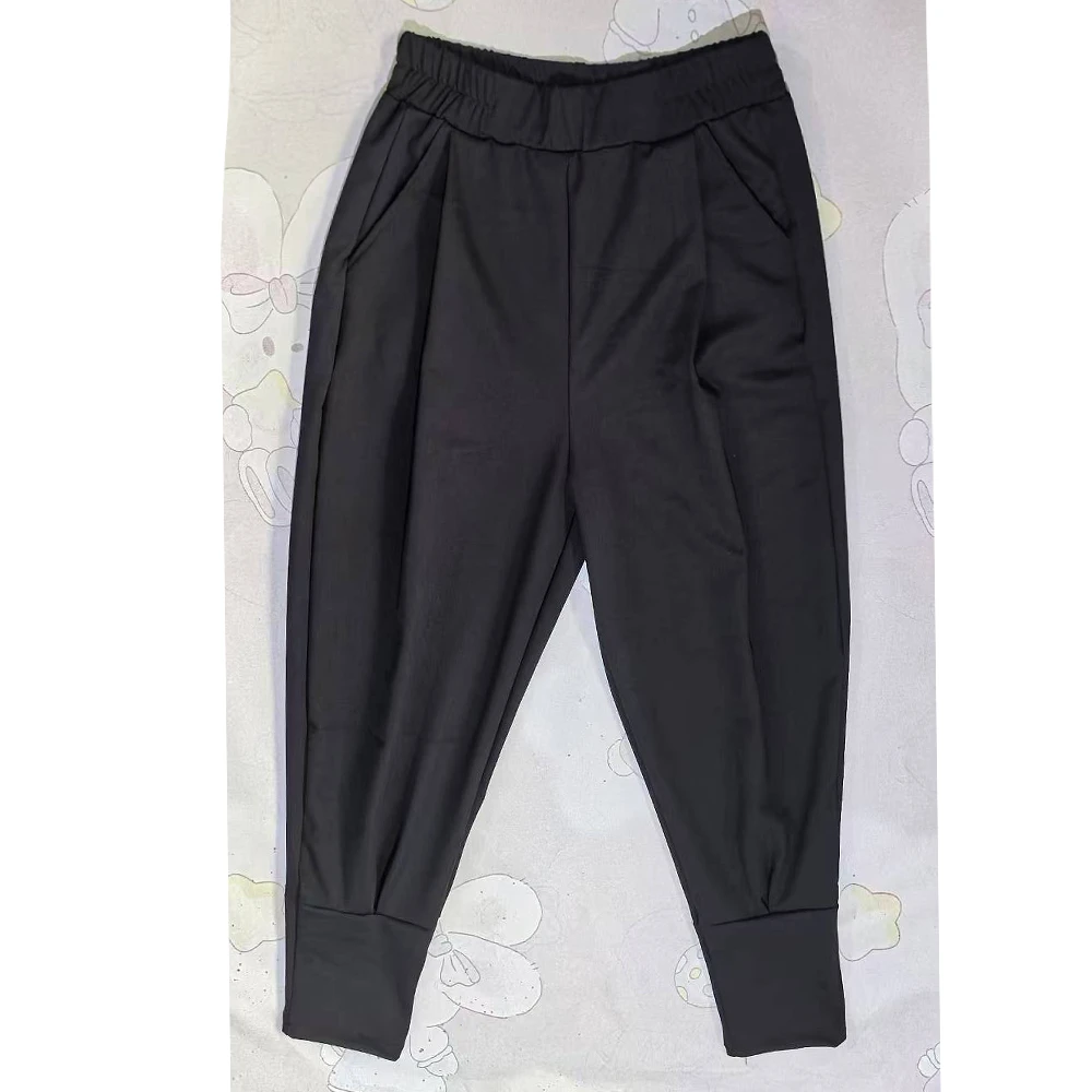 2025秋季九分哈伦萝卜裤女款爆款大码微胖梨形身材腿粗显瘦束脚裤