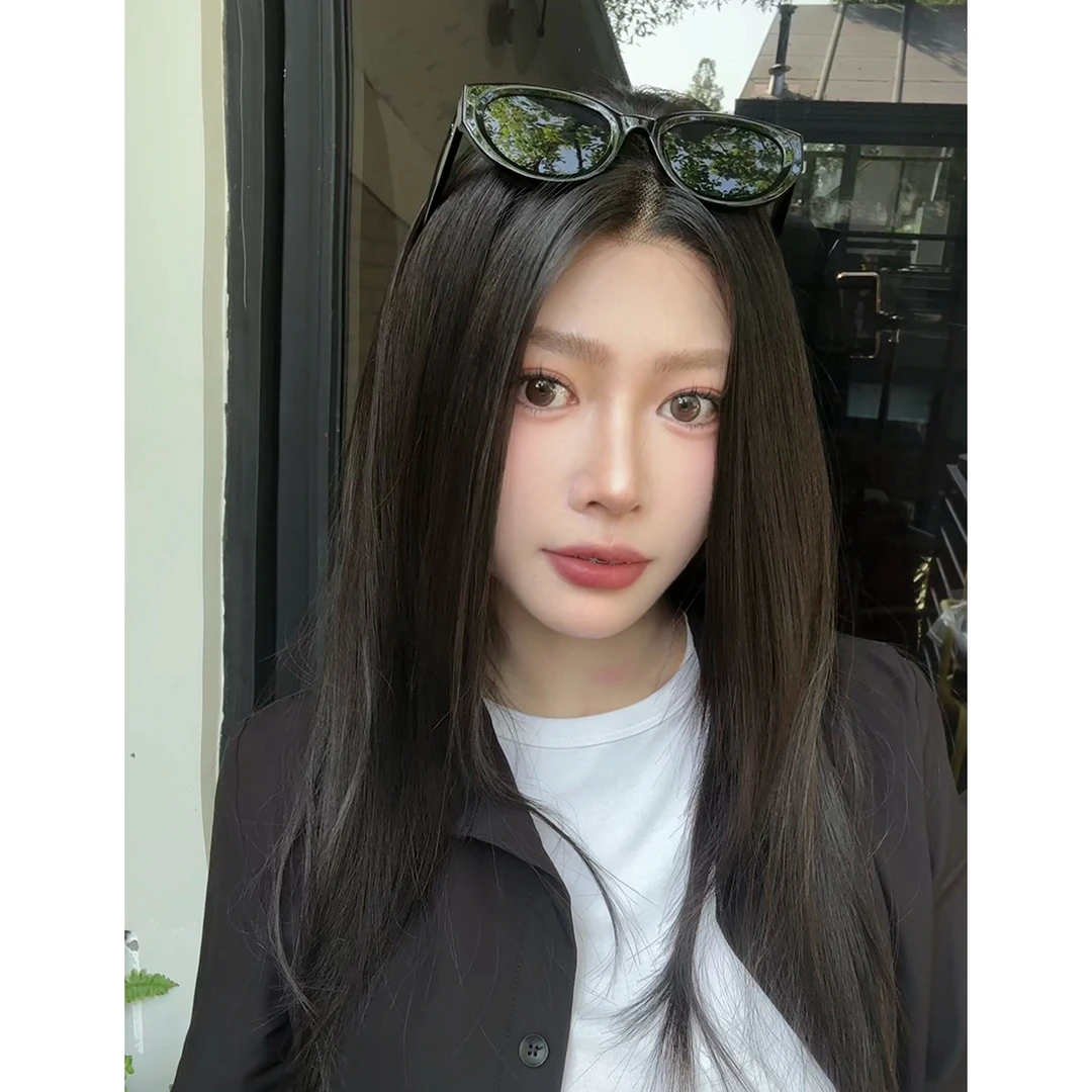 彤彤专属《南湘小时代》进口丝半蕾丝全头套自然黑色高层次直发