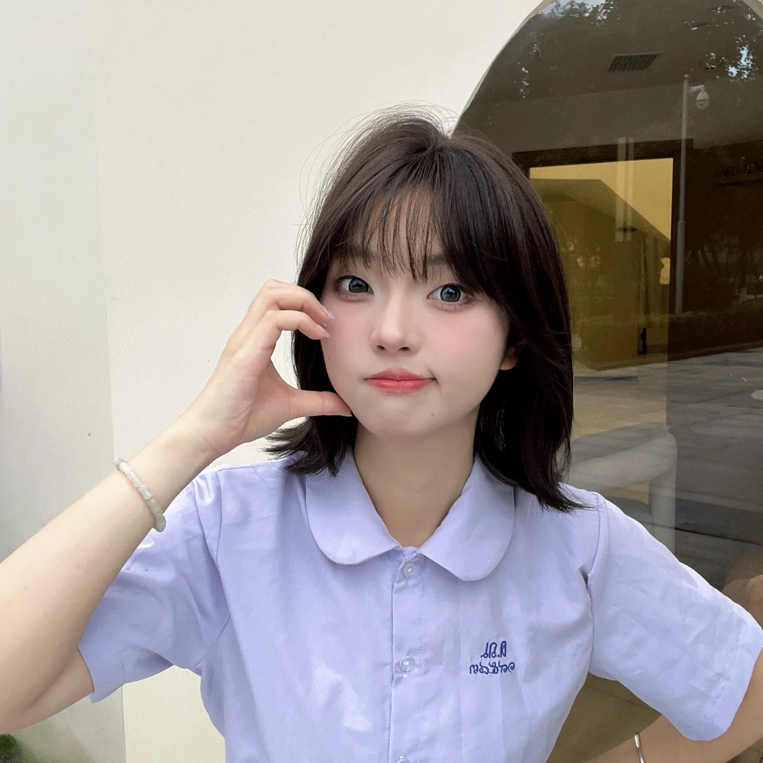 【韩式外翻】俏皮可爱透气性蓬松舒适隐形头皮黑茶色刘海女全头假发