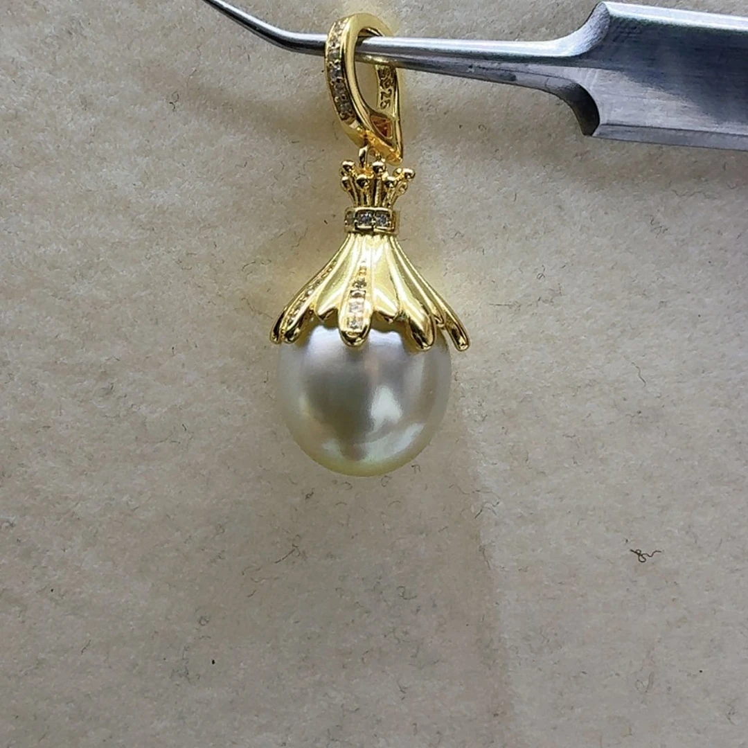 【闪购商品】海水珍珠南洋金珠吊坠未镶嵌