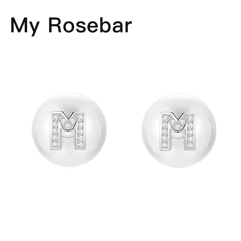 铜合金仿珍珠耳饰 Token气质M字耳饰