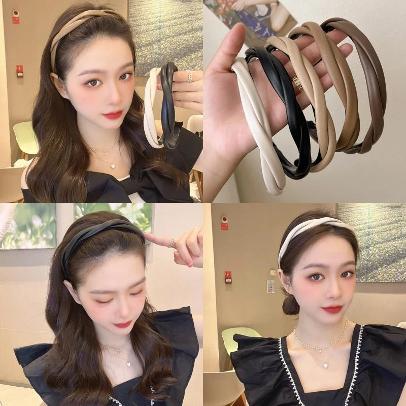 法式复古夏天增高颅顶发卡发箍女简约高级感优雅发卡成人麻花头箍