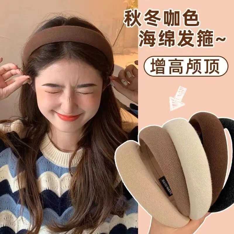 发箍高颅顶显脸小适合出门的发箍洗脸发卡秋冬头箍可爱仙气发箍