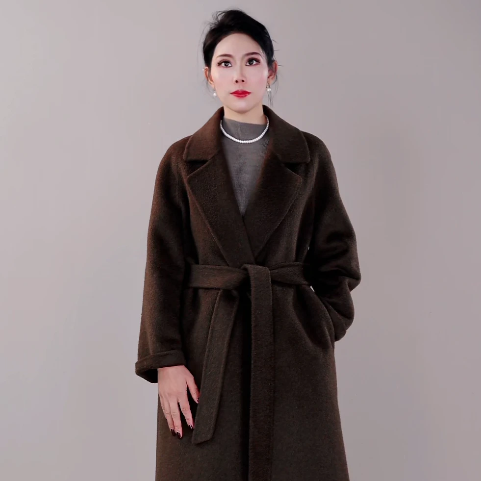 【10%骆驼绒大衣】988-2024新款秋冬双面驼绒大衣外套冬季加厚长款