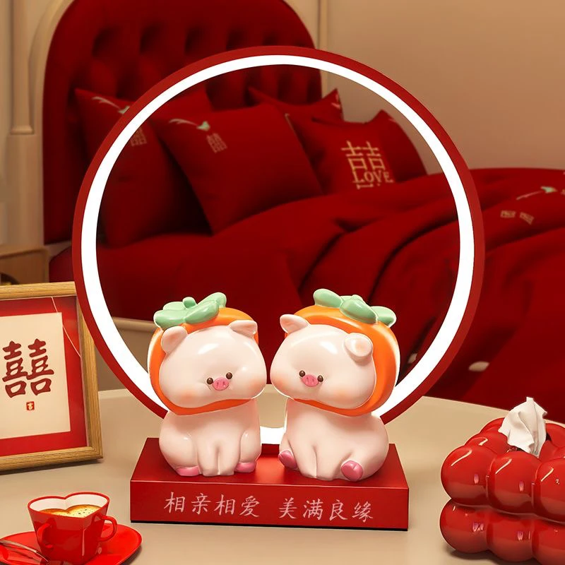 长明灯结婚礼物摆件送新娘卧室创意闺蜜婚房装饰喜庆装饰品