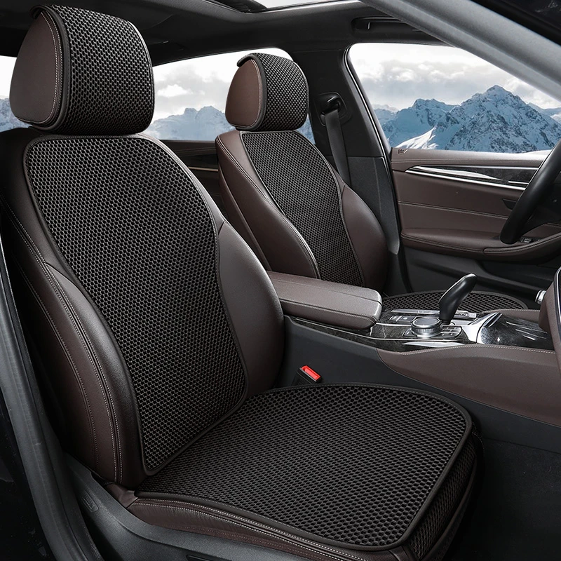 汽车坐垫夏季冰丝凉垫凉席四季通用半包透气马鞍垫小蛮腰网红座套