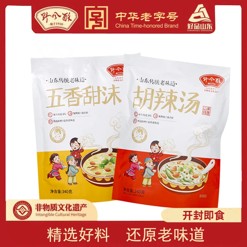 野风酥五香甜沫340g+胡辣汤340g