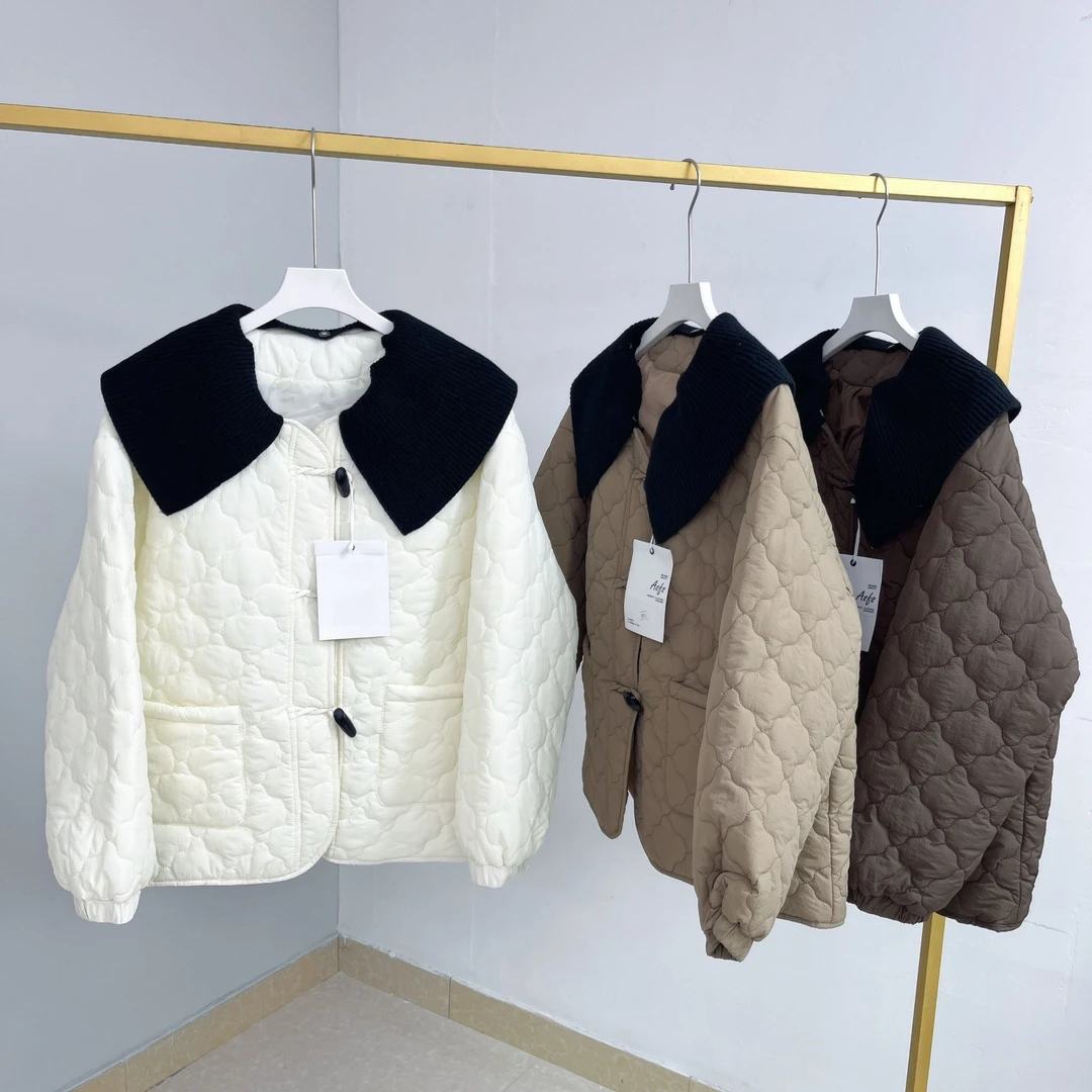 208女士棉服小香风网红时尚百搭加厚韩版翻领秋冬