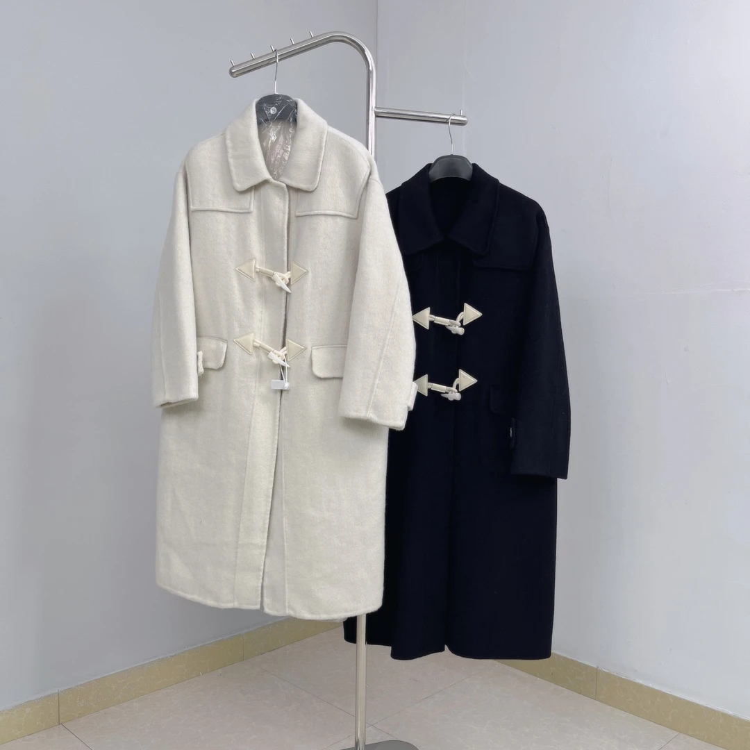 277女士毛呢外套气质时尚百搭中长款设计师双面呢秋冬