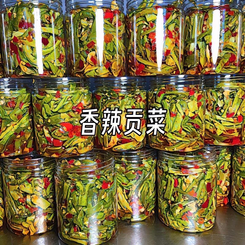 湖南特产超脆嫩贡菜响菜下饭菜辣椒酱香辣拌面下饭菜小吃零食开胃