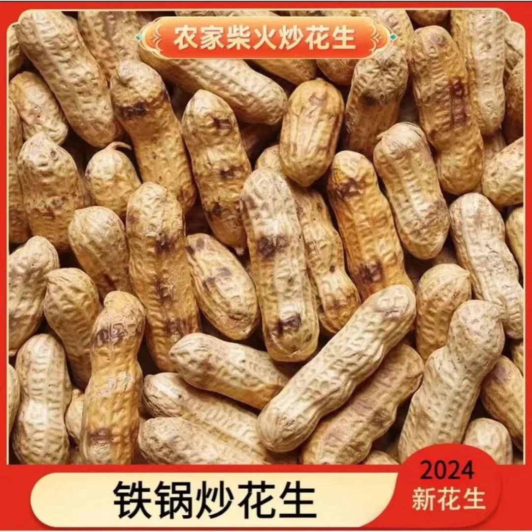 新货原味炒花生新鲜铁锅柴火炒小花生现炒现发净重香酥脆花生零食