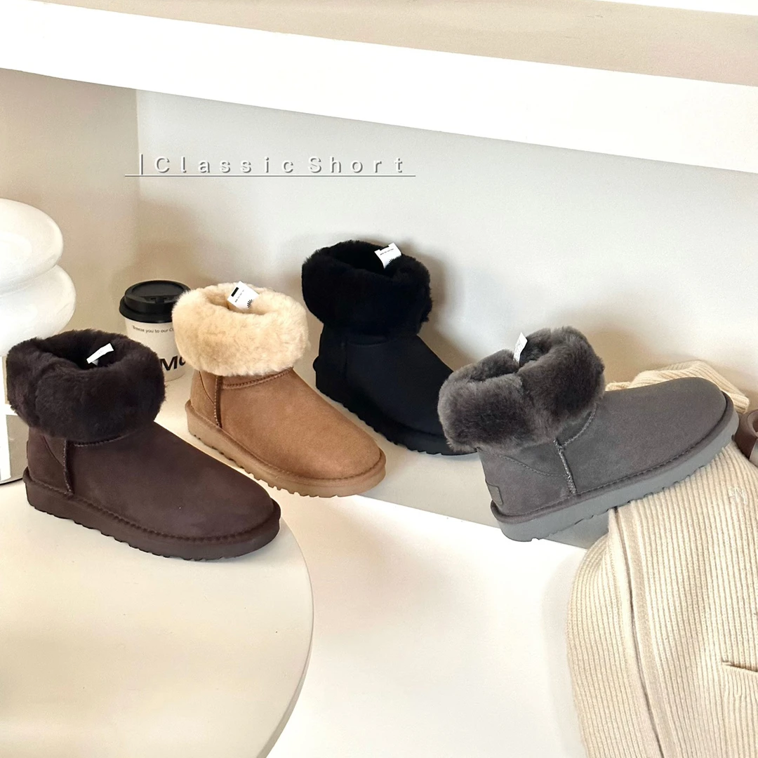 雪地靴女冬季加绒加厚保暖皮毛一体防寒高筒桑坡雪地靴女女款时尚