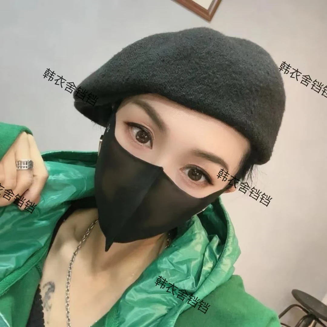 高颜值3D立体黑色显脸小口罩两个包邮