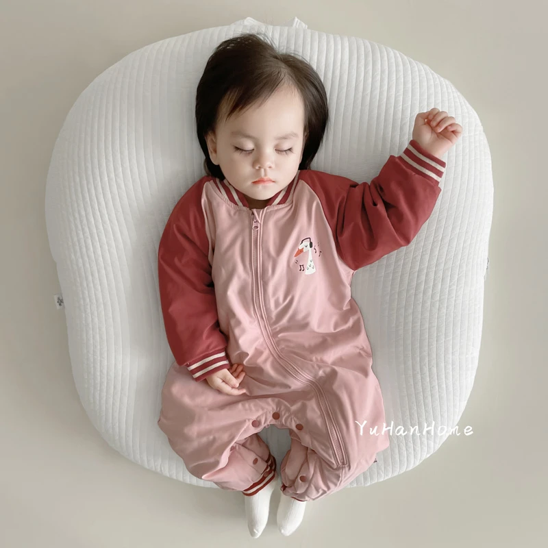 冲锋衣婴儿夹棉外出抱服宝宝爬服哈衣网红韩版洋气婴幼儿连体衣