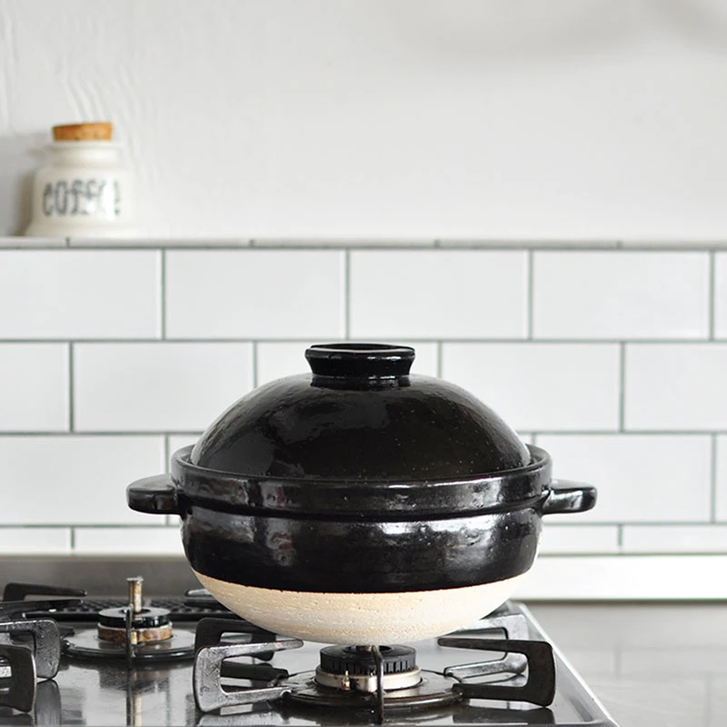 日本原装进口长谷园伊贺烧双盖饭釜炖锅煲汤煲仔饭锅焖饭锅砂锅