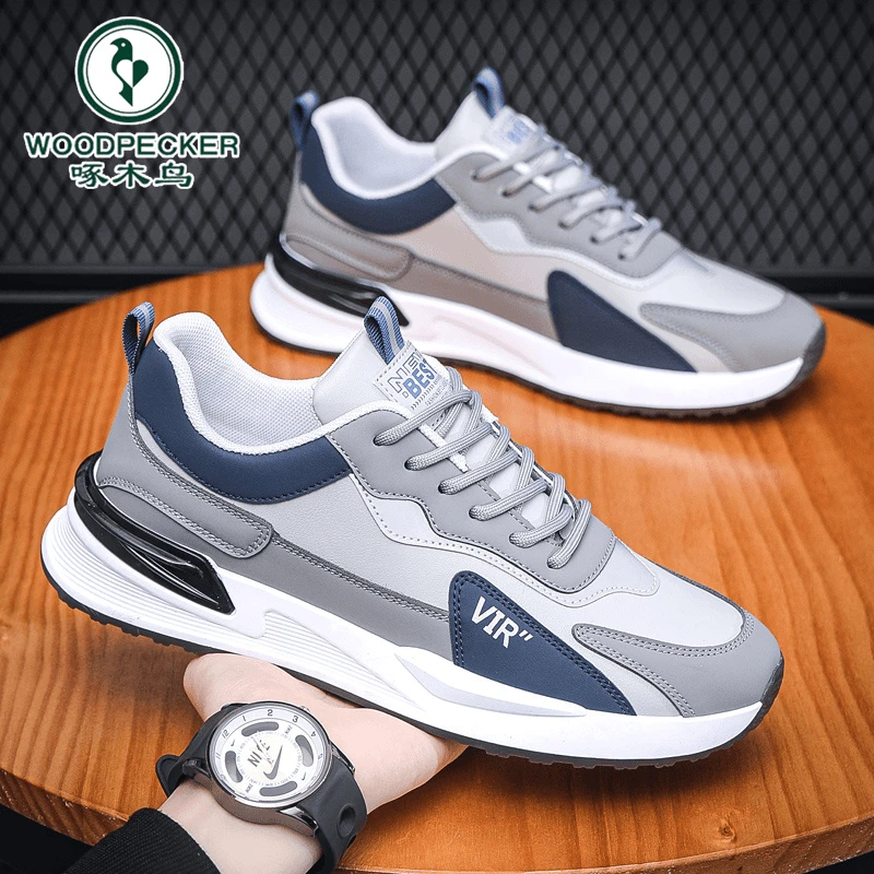 啄木鸟官方正品男鞋2024春季新款休闲运动鞋百搭男士耐磨跑步潮鞋