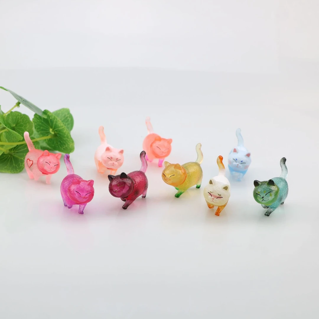 「可爱透明喵！」可爱起司透明喵 DIY手工制作玩具摆件