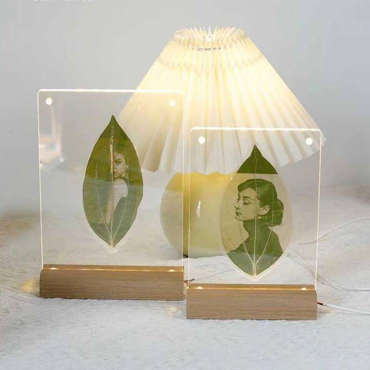 叶雕照片定制DIY创意朋友闺蜜结婚七夕情人节纪念日生日毕业礼物