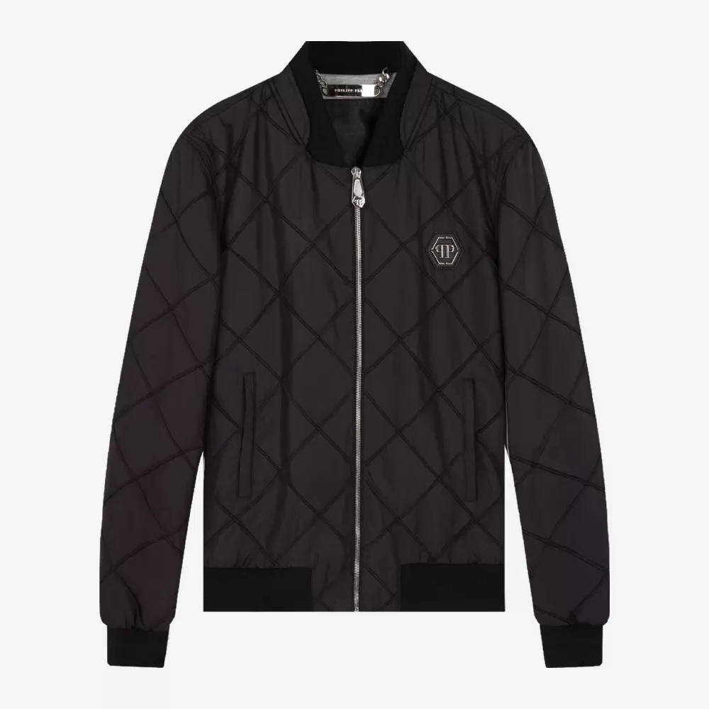 全新未使用/Philipp Plein pp/男士菱格休闲外套/P21500
