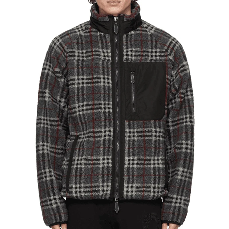 未使用 BURBERRY/博柏利 男士泰迪夹克摇粒绒毛绒外套/B9200