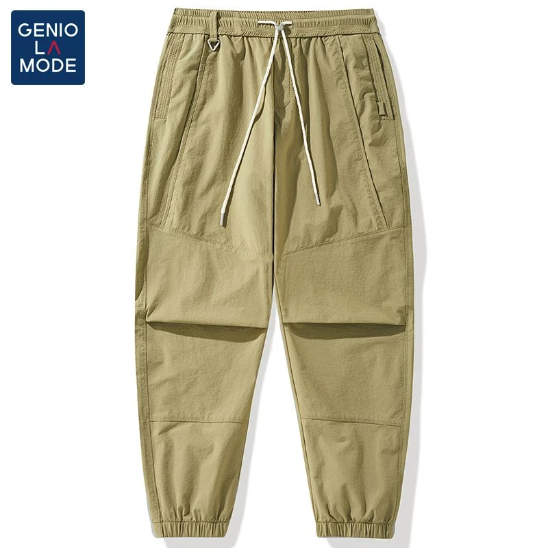 GENIO LAMODE休闲裤男青年春夏季松紧腰宽松舒适运动工装束脚裤男