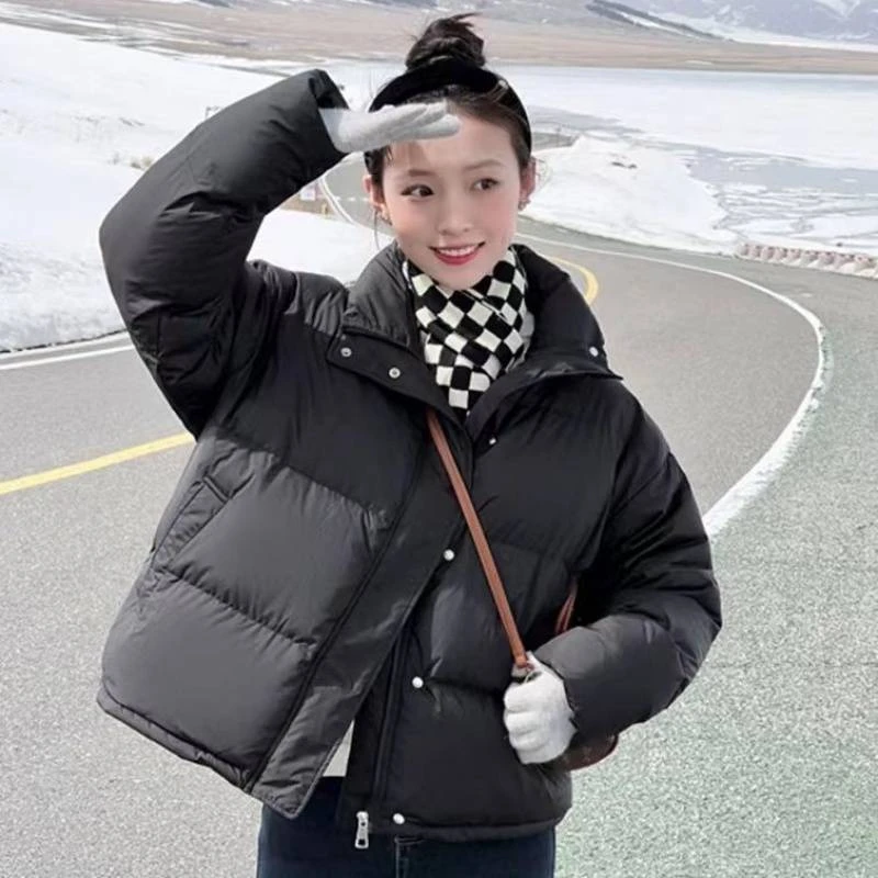 2023新款棉服女短款韩版宽松加厚小个子立领时尚洋气面包服外套潮