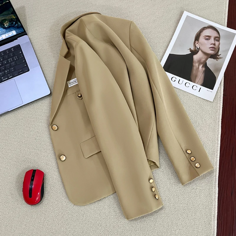 早春复古高级感小个子西装外套女百搭显瘦学院风时尚简约高端西服