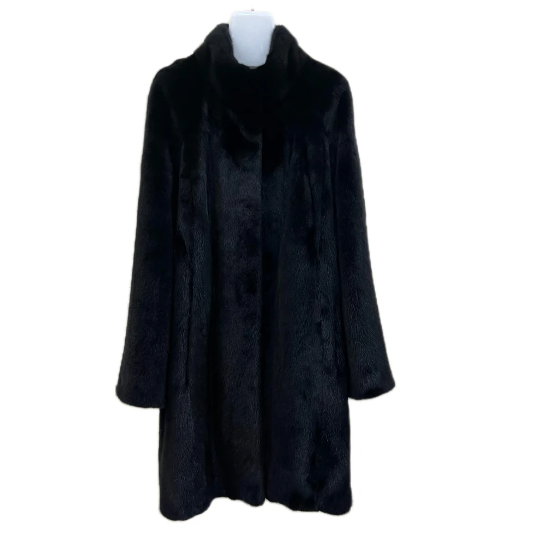 荣之黑色天鹅绒立领皮草冬季女士时尚轻奢潮流女款貂皮大衣
