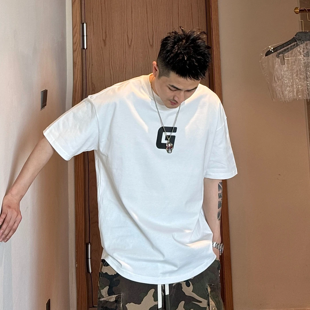 到位男装夏季时尚字母钢压工艺款短袖T恤YX8969