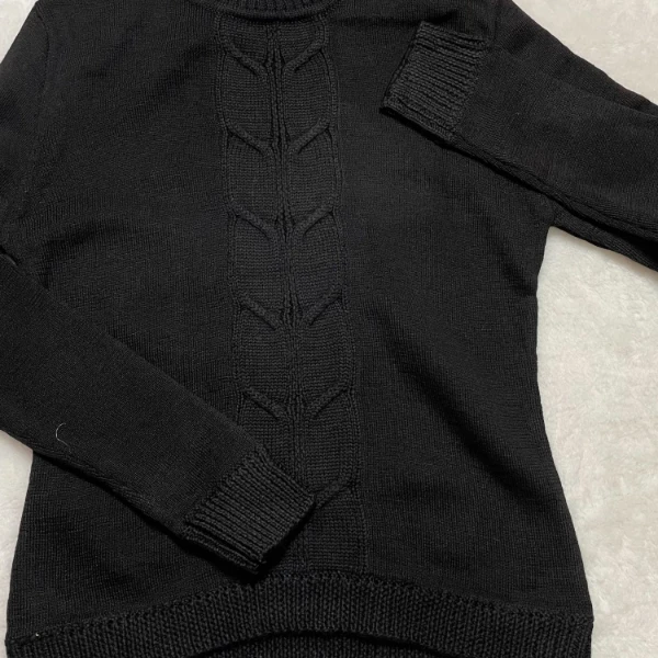 (MY)428蕾丝长袖网红时尚百搭女士红色毛衣123001