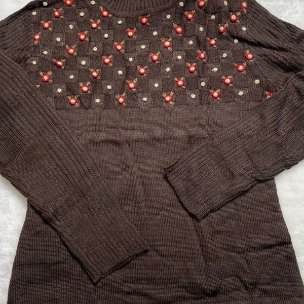 (MY)378蕾丝长袖网红短款时尚休闲打底镂空毛衣0003