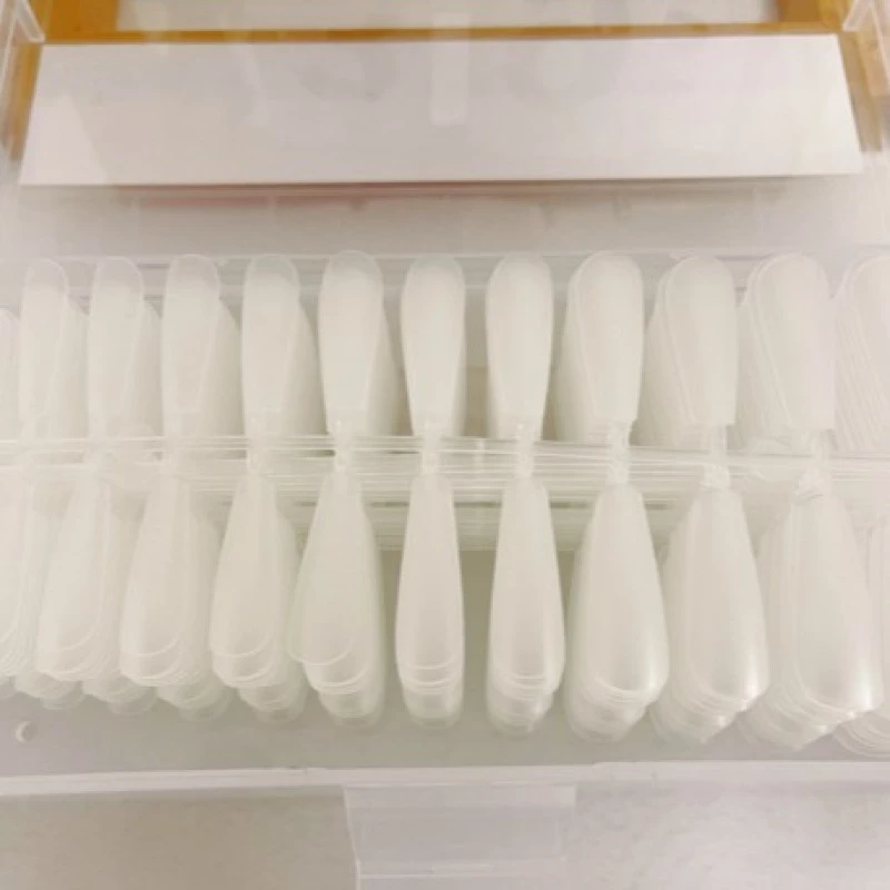福 美甲 初小小原料甲片 504片 （多款可选）尖形梯形半贴长甲