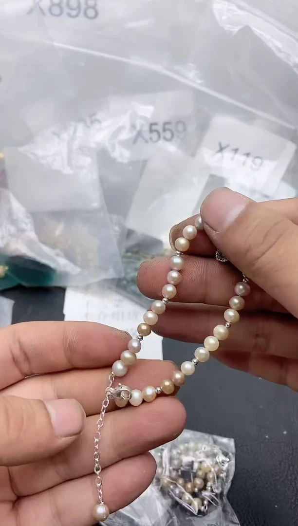 【闪购商品】淡水珍珠手绳银S925镶嵌026026026